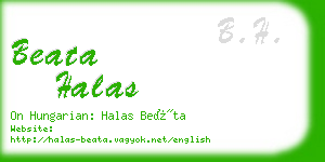beata halas business card